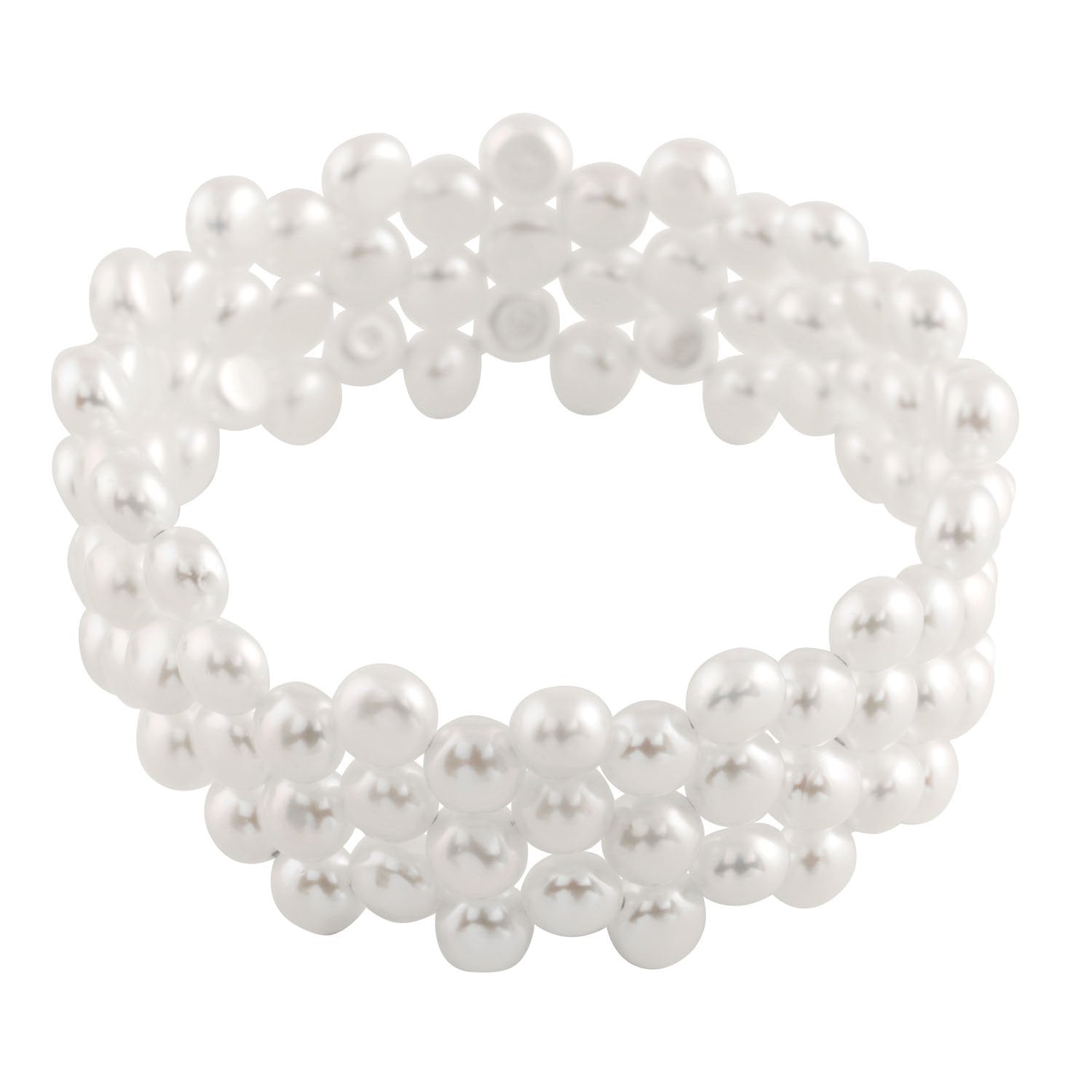 Beautiful Triple Row Freshwater Pearl Bracelet