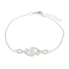 Graduated Beautiful CZ Pearl Adjustable Bracelet