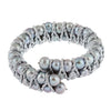 Hand Braided Sterling Silver Pearl Bangle