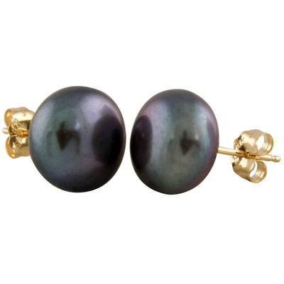 Decadent Black 10mm Pearl Studs