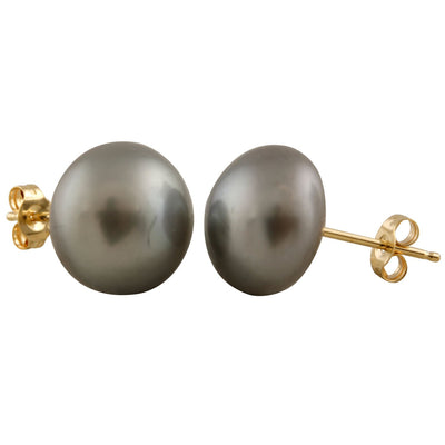 Decadent Gray 10mm Pearl Studs