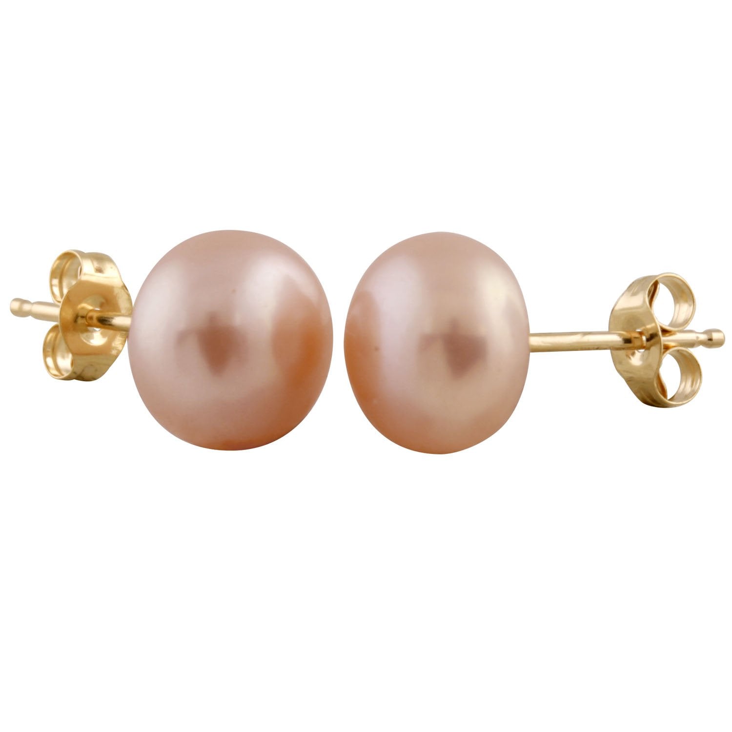 Lustuous 6mm Pink Pearl Stud Earrings