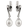 Dangling Silver Freshwater Pearl Earrings