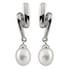 Dangling Silver Freshwater Pearl Earrings