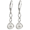 Dangling Silver Freshwater Pearl Earrings