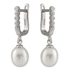 Dangling Silver Freshwater Pearl Earrings