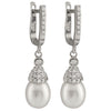 Dangling Silver Freshwater Pearl Earrings