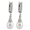 Dangling Silver Freshwater Pearl Earrings