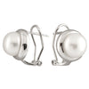 Omega Clip Pearl Stud Earrings