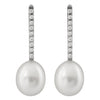 Lustuous dangling pearl Stud Earrings