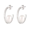 Fancy CZ Pearl Earrings