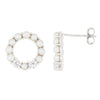 Halo Pearl Stud Earrings