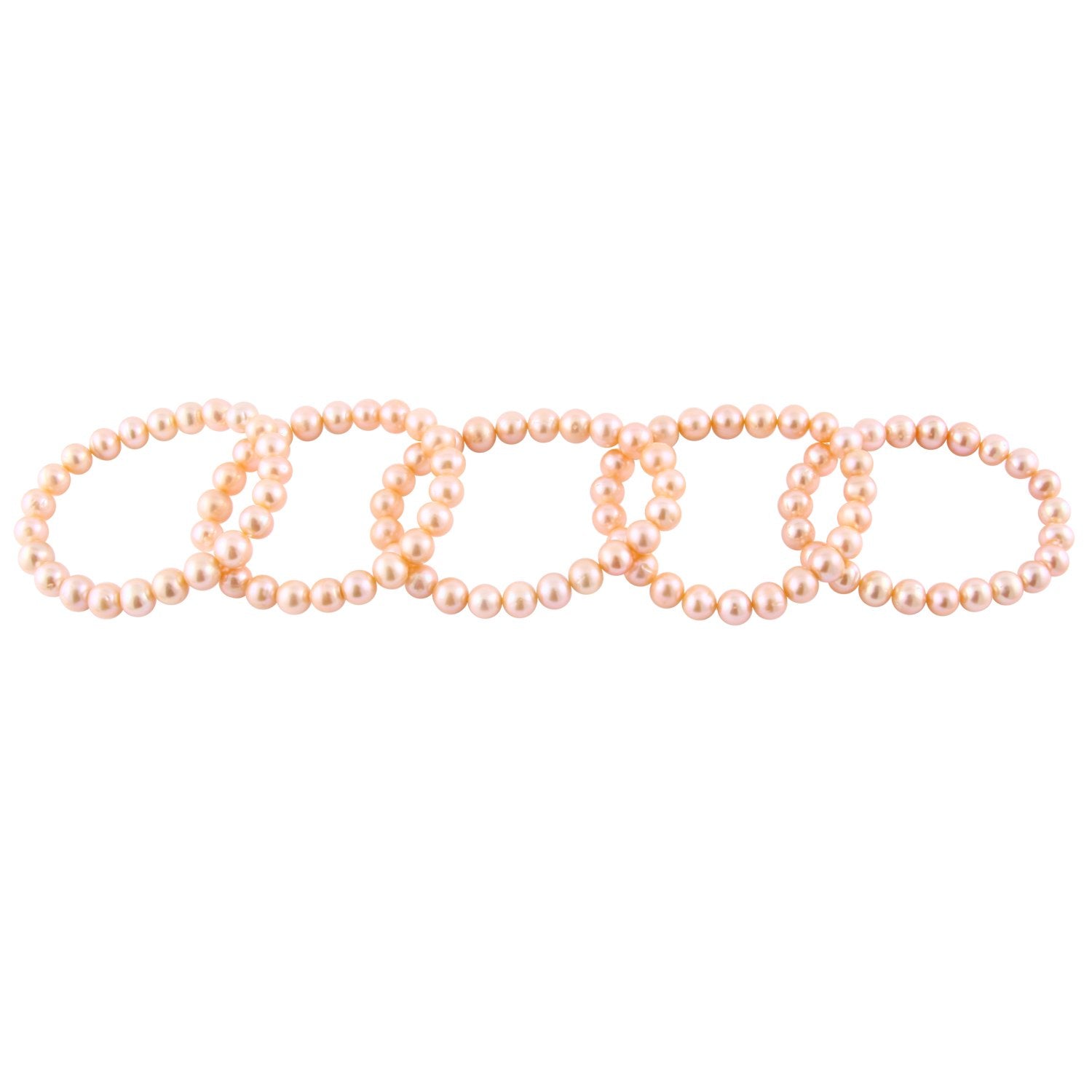 5 Adjustable Pink Freshwater Bracelets