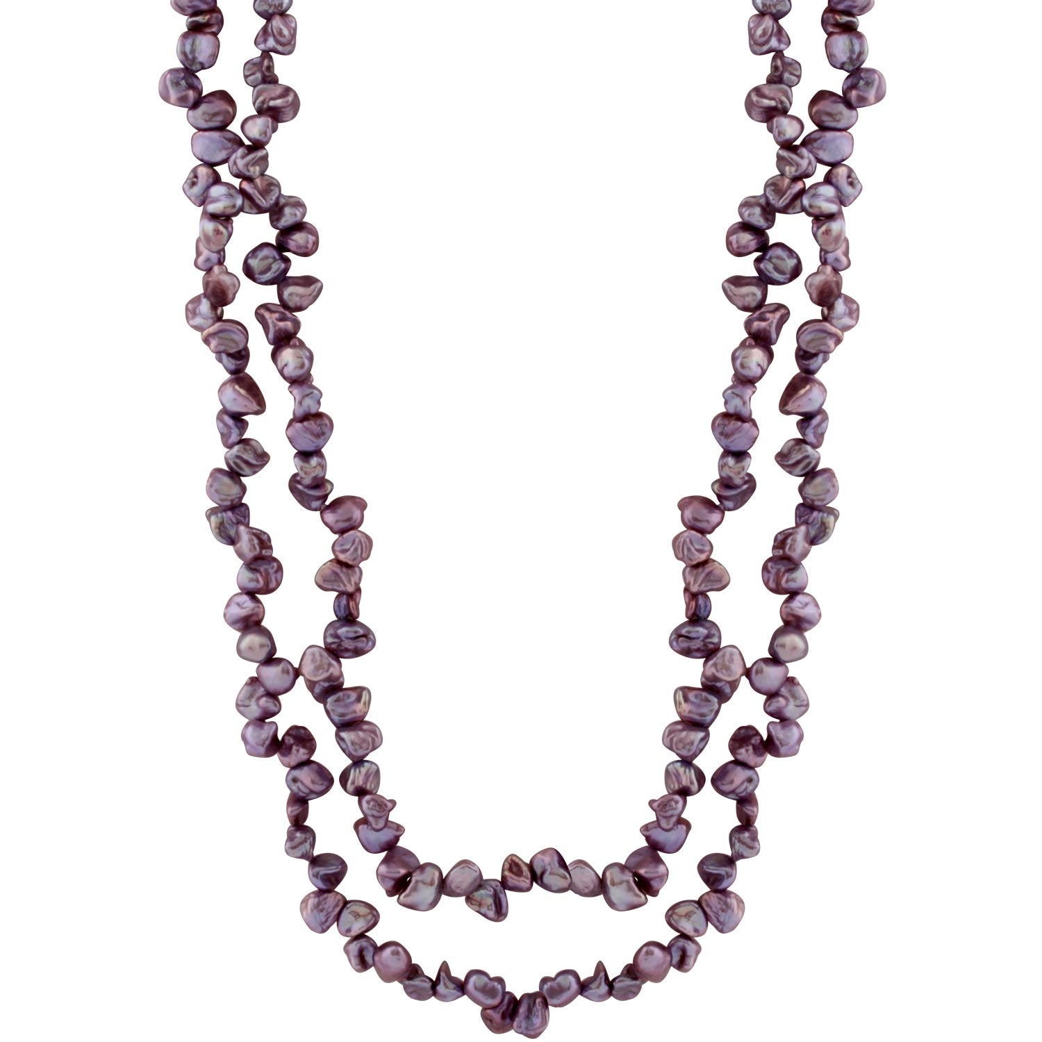 Blushing Purple Keshi Pearl Necklace