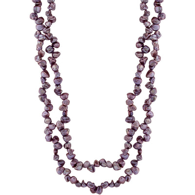 Blushing Purple Keshi Pearl Necklace