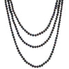 Luminous Black Pearl Endless Necklace