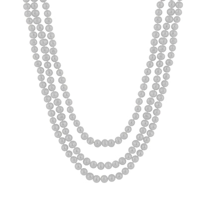 Blushing Gray Pearl Endless Necklace