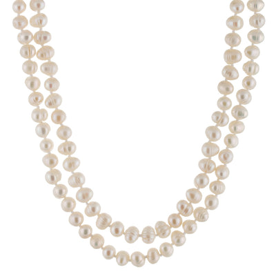 Beautiful White Endless 64" Necklace