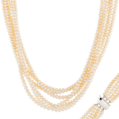 Magnificent Multi strand Pearl Necklace