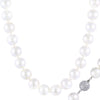 Radiant Large Clasp White Pearl Necklace
