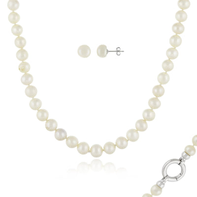Magnificent 2 Pierce Pearl Necklace Set