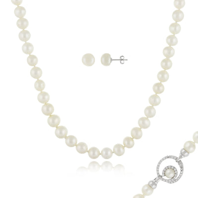 Magnificent 2 Pierce Pearl Necklace Set