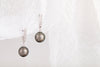 Fancy White Gold Diamond Pearl Earrings