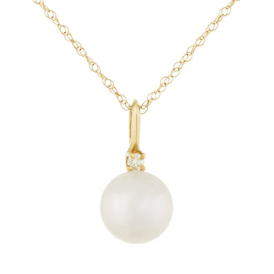 Diamond Accented Beautiful White Pendant
