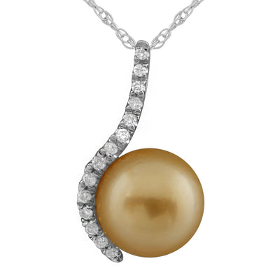 Golden South Sea Diamond Pendant