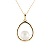 Large Yellow Gold Pearl Pendant
