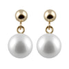 Dangling Ball Freshwater Pearl Earrings