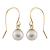 14k Gold Beautiful Hook Pearl Dangling Earrings