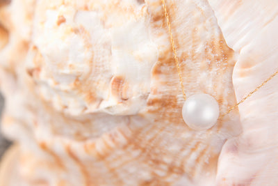 Freshwater Pearl Gold Slider Necklace