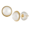Ribbed Gold Small Kids Earrings