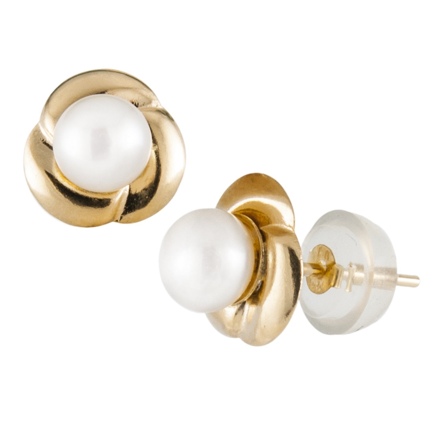 Fancy Small Kids Pearl Stud Earrings