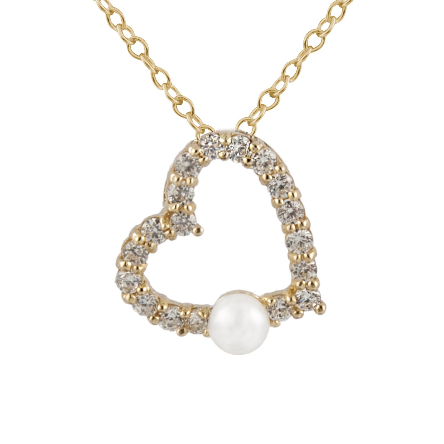 Heart Shaped Kids Pearl Pendant