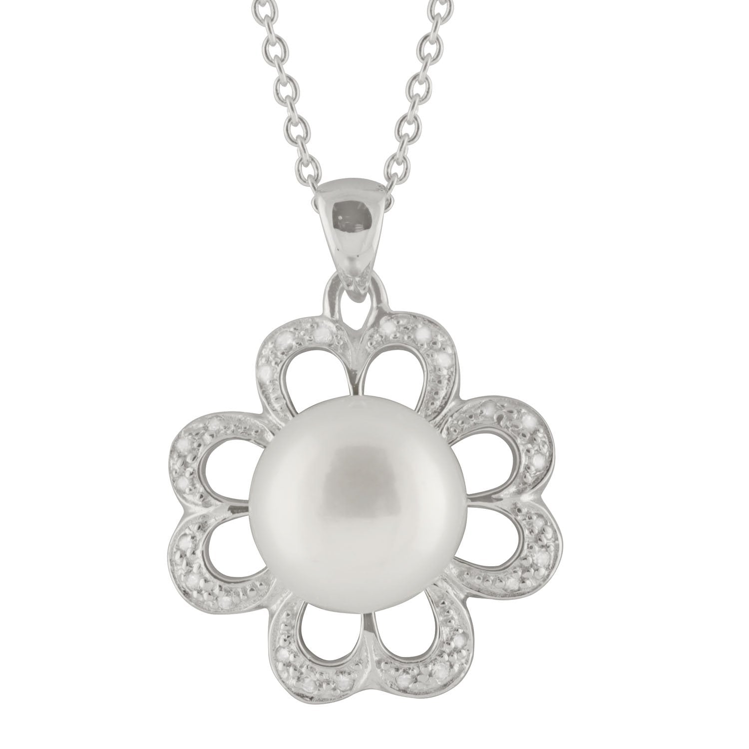 4 Leaf Clover Pearl Pendant