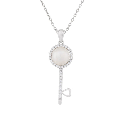 Key to the Heart Pearl Pendant