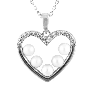 Heart Shaped Pearl Pendant