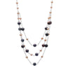 Dangling Triple Bib Pearl Chain Necklace