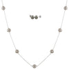 Freshwater Pearl Station necklace Set
