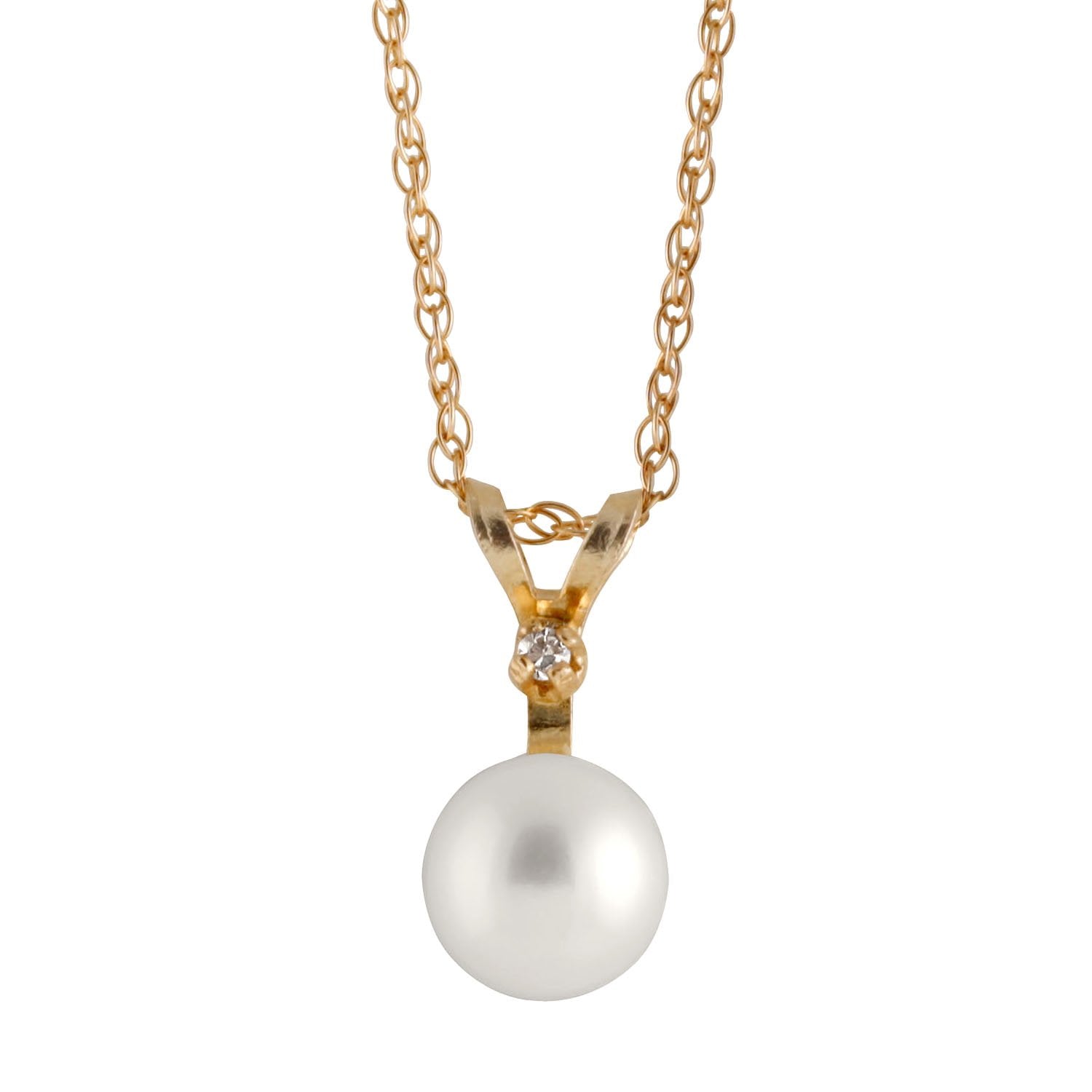 Diamond Akoya Pearl Pendant