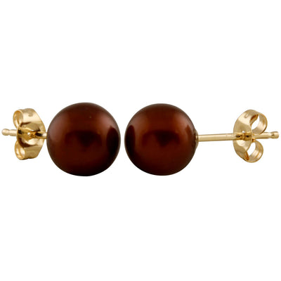 Beautiful Round 6mm Freshwater Pearl Studs
