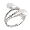 Double Keshi Pearl Fancy Silver Ring