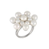 Fancy Flower White Pearl Ring