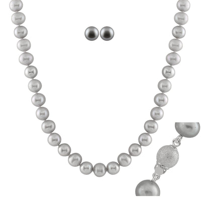 Lustuous Gray 2 Piece Pearl Set