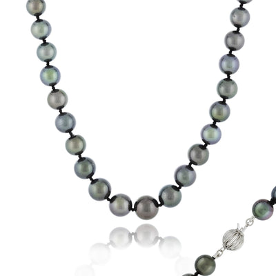 Natural Black Tahitian AAA Pearl Necklace